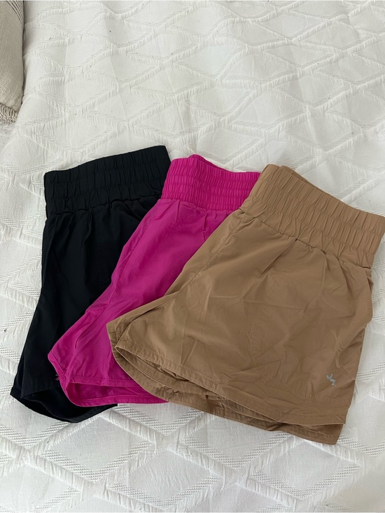 JoyLab Pants - JoyLab Women's Athletic Shorts Trio - Black, Fuchsia, Tan